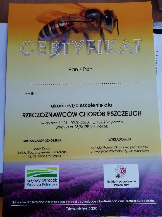 certyfikat